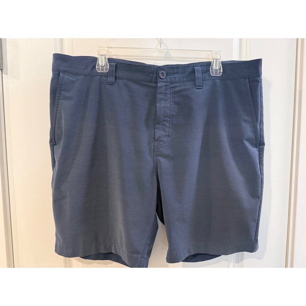 TravisMathew Mens Blue Performance Golf Chino Shorts Size 38 Stretch Lightweight